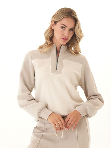 Kianna Triblend Fleece Colorblock Half Zip Pullover Threads 4 Thought