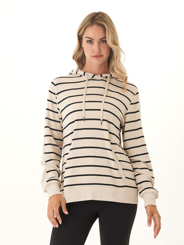 Romi Feather Fleece Rib Mix Hoodie Womens Tops Long Shirt Threads 4 Thought