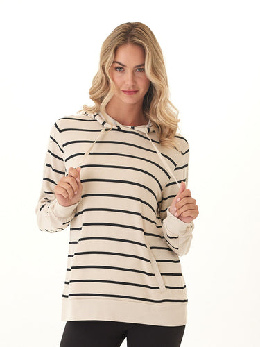 Romi Feather Fleece Rib Mix Hoodie Womens Tops Long Shirt Threads 4 Thought