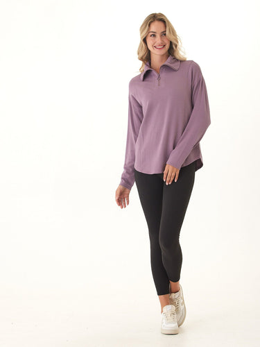 Jenna Feather Fleece Quarter Zip Pullover Threads 4 Thought 