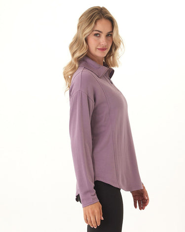 Jenna Feather Fleece Quarter Zip Pullover Threads 4 Thought 