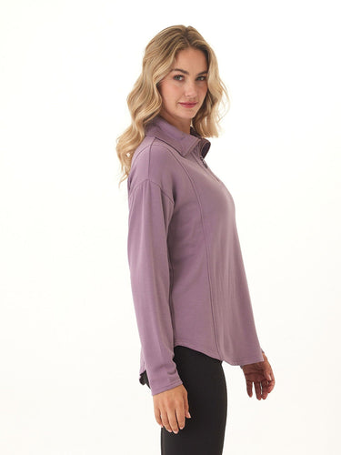 Jenna Feather Fleece Quarter Zip Pullover Threads 4 Thought 