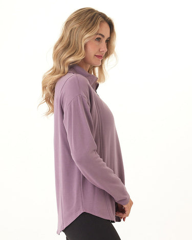 Jenna Feather Fleece Quarter Zip Pullover Threads 4 Thought 