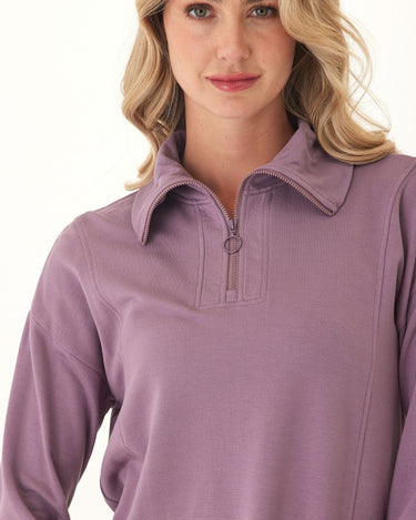 Jenna Feather Fleece Quarter Zip Pullover Threads 4 Thought 