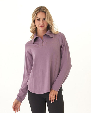 Jenna Feather Fleece Quarter Zip Pullover Threads 4 Thought 