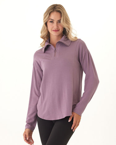 Jenna Feather Fleece Quarter Zip Pullover Threads 4 Thought 