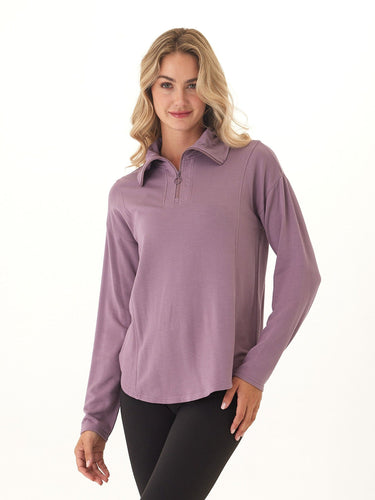 Jenna Feather Fleece Quarter Zip Pullover Threads 4 Thought 