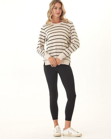 Quincy Feather Fleece Rib Mix Pullover Womens Tops Long Shirt Threads 4 Thought 