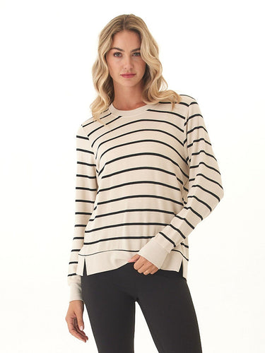 Quincy Feather Fleece Rib Mix Pullover Womens Tops Long Shirt Threads 4 Thought