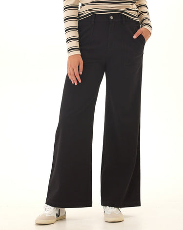 Pamela Rivet Detail Stretch Twill Wide Leg Pant Womens Bottoms Pants Threads 4 Thought 