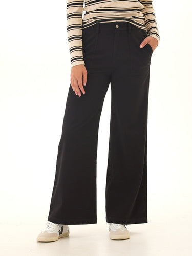 Pamela Rivet Detail Stretch Twill Wide Leg Pant Womens Bottoms Pants Threads 4 Thought 