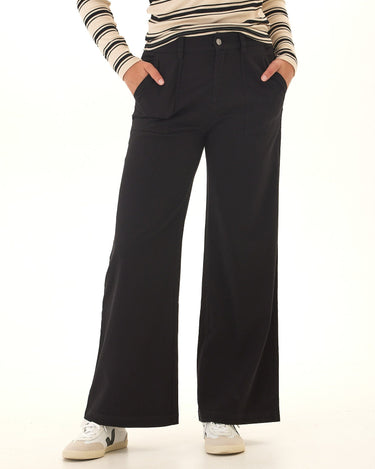 Pamela Rivet Detail Stretch Twill Wide Leg Pant Womens Bottoms Pants Threads 4 Thought 