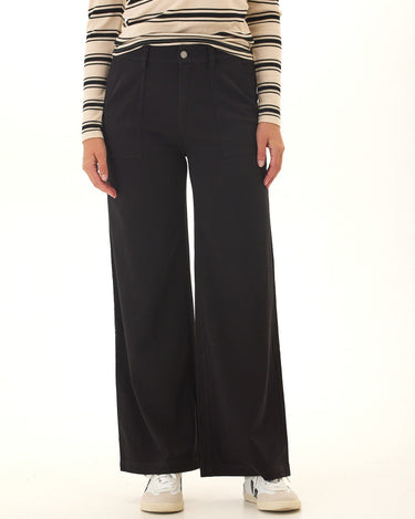 Pamela Rivet Detail Stretch Twill Wide Leg Pant Womens Bottoms Pants Threads 4 Thought 