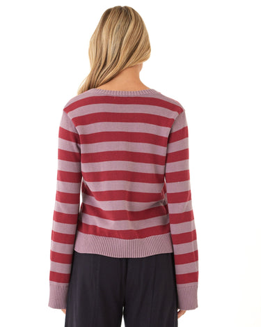 Kiley Summit Stripe Cotton Blend Bell Sleeve Sweater Womens Outerwear Sweater Threads 4 Thought 