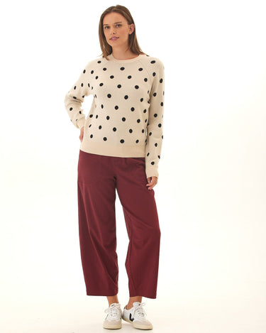 Deandra Polka Dot Cozy Sweater Threads 4 Thought 