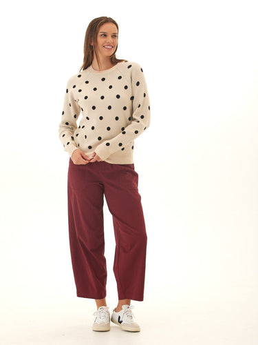 Deandra Polka Dot Cozy Sweater Threads 4 Thought 