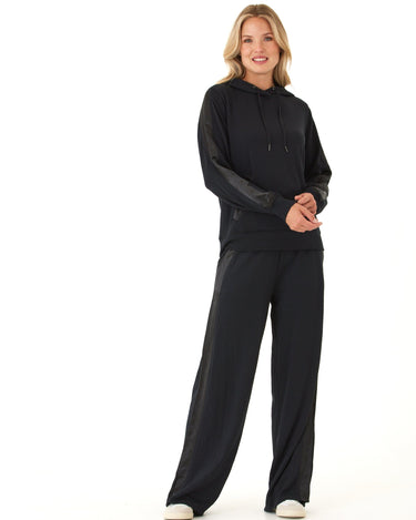 Romi Feather Fleece Trim Detail Hoodie Threads 4 Thought 