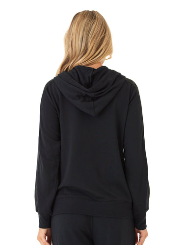 Romi Feather Fleece Trim Detail Hoodie Threads 4 Thought 