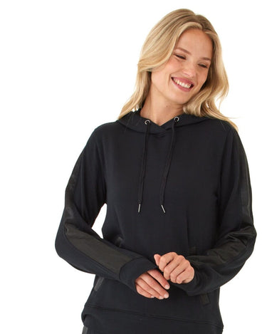 Romi Feather Fleece Trim Detail Hoodie Threads 4 Thought 