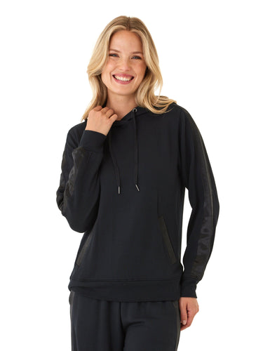 Romi Feather Fleece Trim Detail Hoodie Threads 4 Thought 