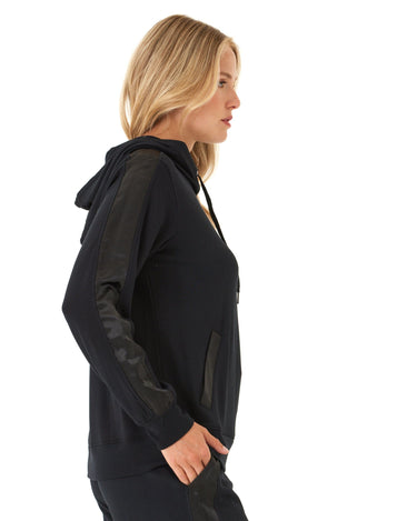 Romi Feather Fleece Trim Detail Hoodie Threads 4 Thought 