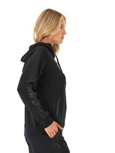Romi Feather Fleece Trim Detail Hoodie Threads 4 Thought 