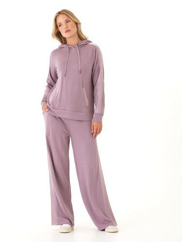 Romi Feather Fleece Trim Detail Hoodie Threads 4 Thought 
