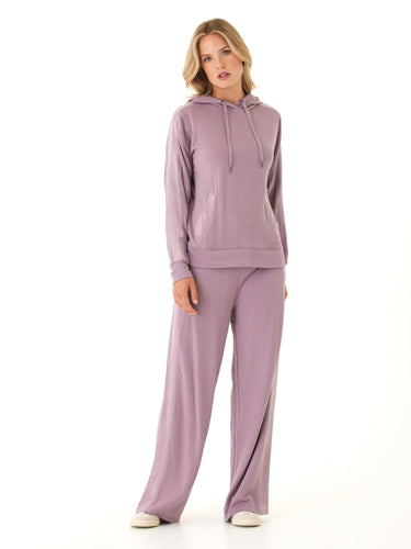 Diane Feather Fleece Satin Trim Detail Pant Womens Bottoms Sweatpants Threads 4 Thought 