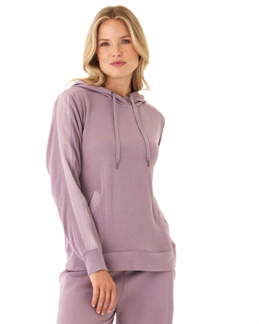 Romi Feather Fleece Trim Detail Hoodie Threads 4 Thought 