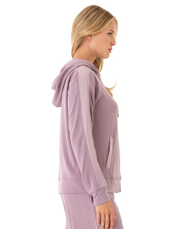 Romi Feather Fleece Trim Detail Hoodie Threads 4 Thought 