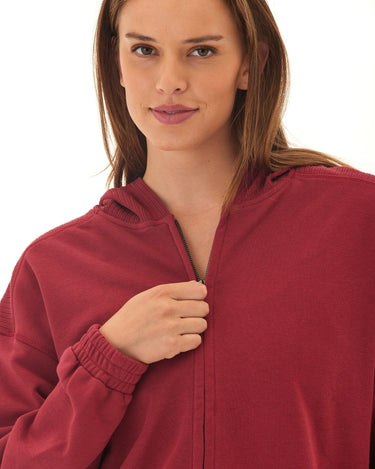 Starla French Terry Rib Mix Zip Hoodie Womens Outerwear Sweatshirt Threads 4 Thought 