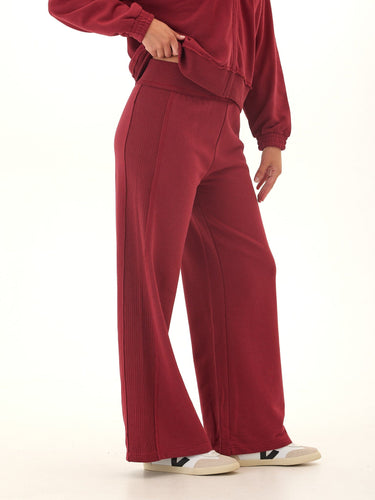 Elexis French Terry Rib Mix Wide Leg Pant Womens Bottoms Sweatpants Threads 4 Thought 