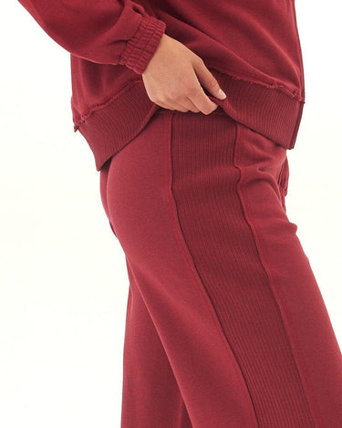 Elexis French Terry Rib Mix Wide Leg Pant Womens Bottoms Sweatpants Threads 4 Thought 