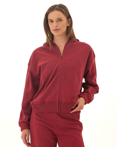 Starla French Terry Rib Mix Zip Hoodie Womens Outerwear Sweatshirt Threads 4 Thought 