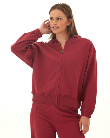 Starla French Terry Rib Mix Zip Hoodie Womens Outerwear Sweatshirt Threads 4 Thought 