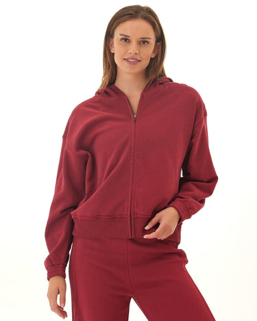 Starla French Terry Rib Mix Zip Hoodie Womens Outerwear Sweatshirt Threads 4 Thought 