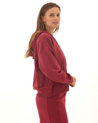 Starla French Terry Rib Mix Zip Hoodie Womens Outerwear Sweatshirt Threads 4 Thought 