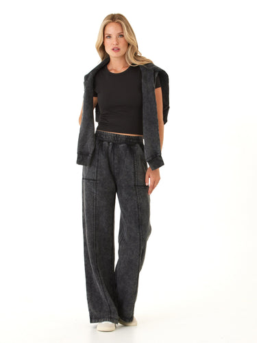 Ryssa Mineral Wash Terry Asymmetrical Pullover Womens Outerwear Sweatshirt Threads 4 Thought 