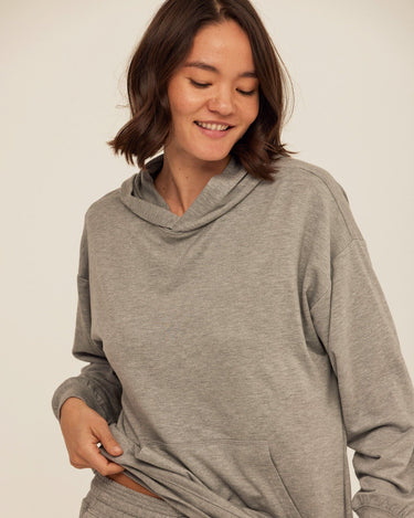 Sylvie Modal Terry Oversized Pullover Hoodie Womens Outerwear Sweatshirt Threads 4 Thought 