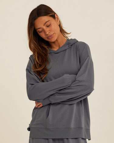 Sylvie Modal Terry Oversized Pullover Hoodie Womens Outerwear Sweatshirt Threads 4 Thought 