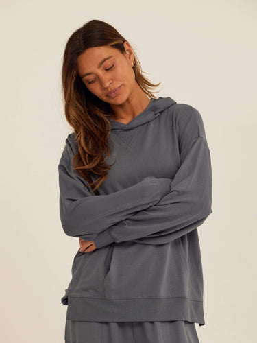 Sylvie Modal Terry Oversized Pullover Hoodie Womens Outerwear Sweatshirt Threads 4 Thought 