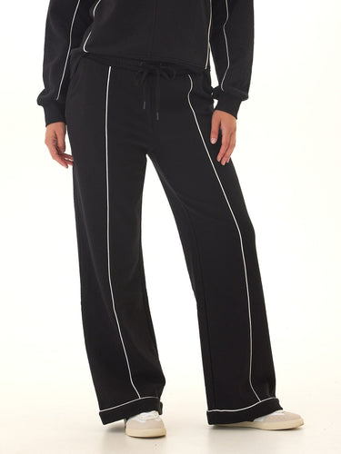 Milly Slub Terry Piping Detail Boot Cut Pant Womens Bottoms Sweatpants Threads 4 Thought