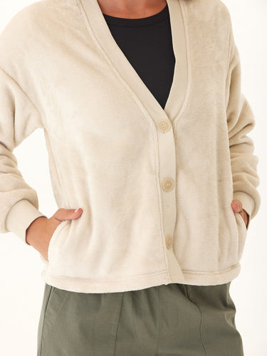 Babette Cozy Sherpa Crop Cardigan Threads 4 Thought