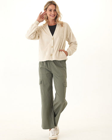 Babette Cozy Sherpa Crop Cardigan Threads 4 Thought 