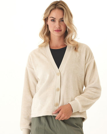 Babette Cozy Sherpa Crop Cardigan Threads 4 Thought 