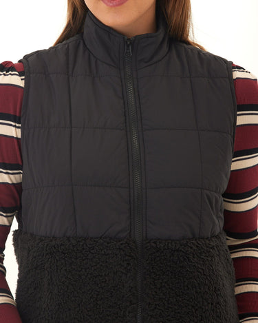 Janey Puffer Sherpa Mix Vest Threads 4 Thought 