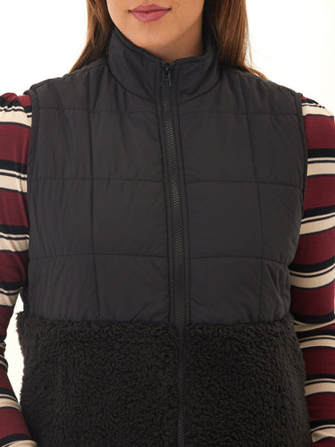 Janey Puffer Sherpa Mix Vest Threads 4 Thought 