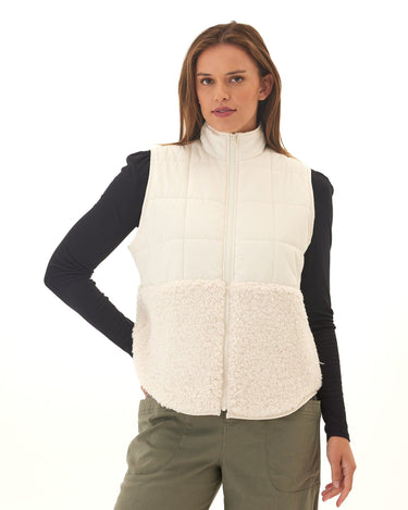 Janey Puffer Sherpa Mix Vest Threads 4 Thought 