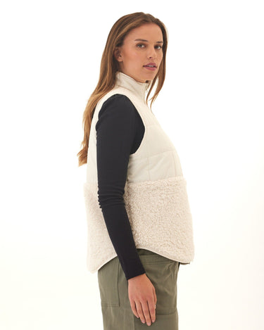 Janey Puffer Sherpa Mix Vest Threads 4 Thought 