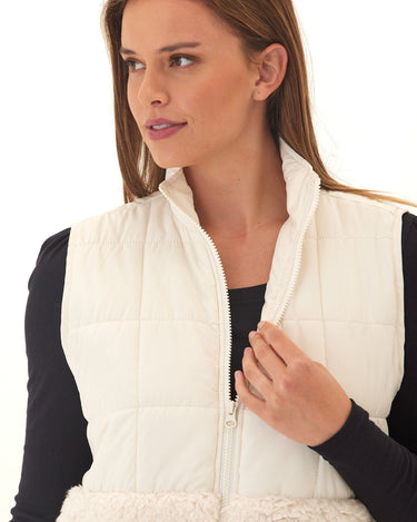 Janey Puffer Sherpa Mix Vest Threads 4 Thought 